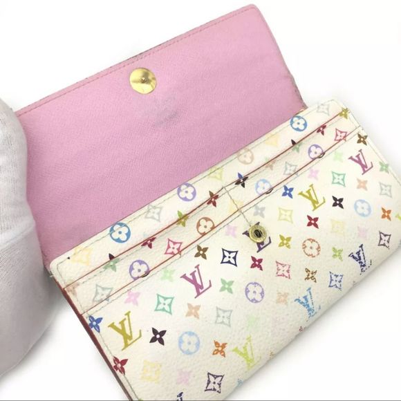 Louis Vuitton Monogram Multicolor Porte Feuille Sarah Long Bifold Wallet /R52177 - Picture 5 of 8